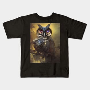 Steampunk Clockwork Owl Kids T-Shirt